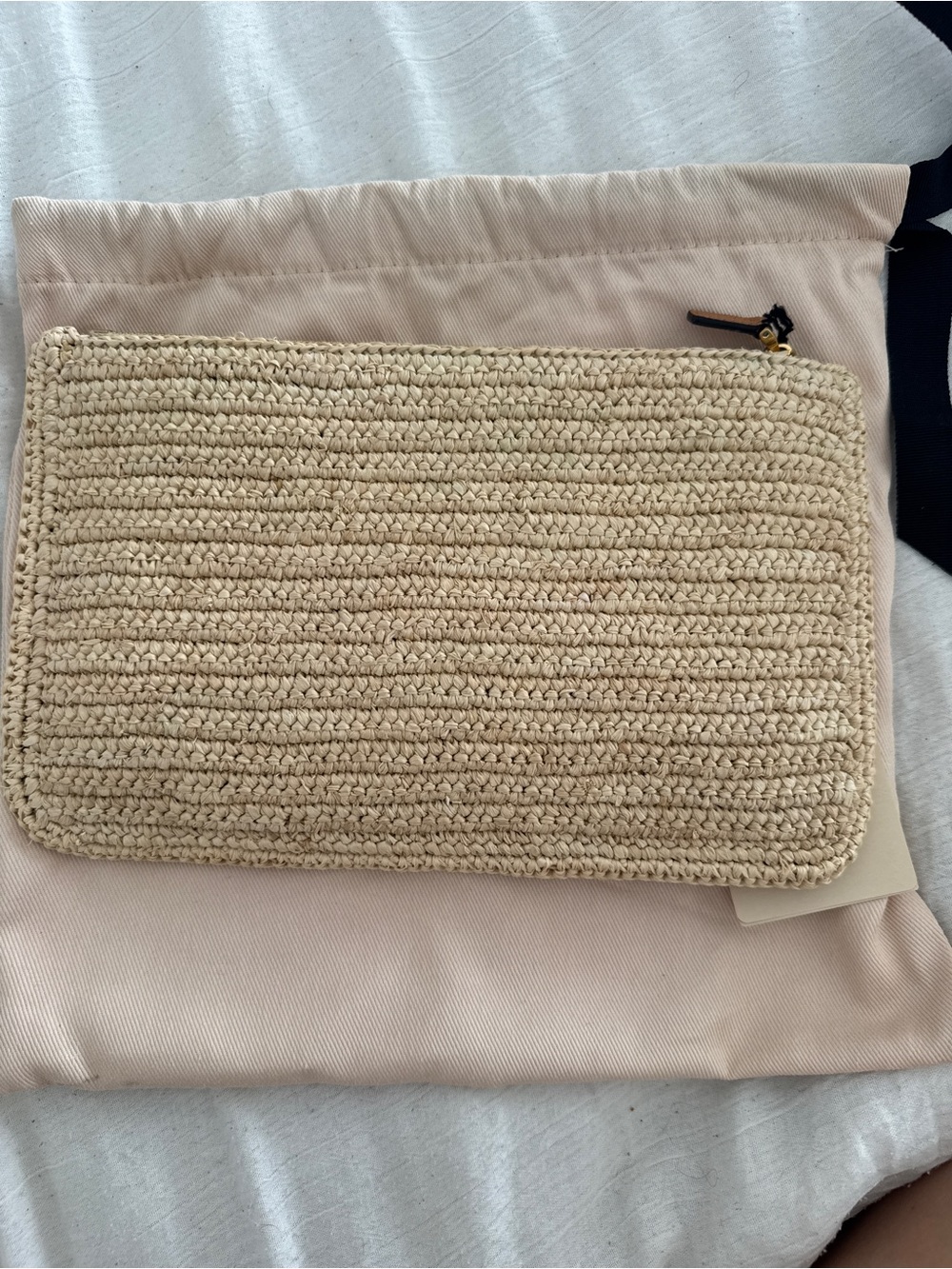 Valentino Raffiachat Raffia Clutch With Embroidery - Picture 3 of 4